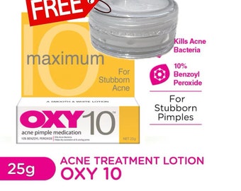 25g + 3g OXY 10 Benzoyl Peroxide Acne Spots Pimple Cream Mentholatum MAX