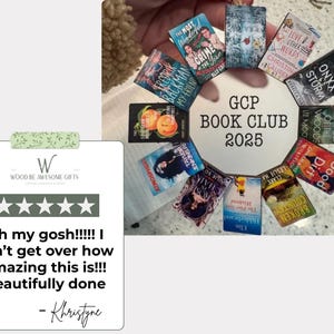 Book Club Ornament - Wreath Book Ornament - Custom Mini Book Covers image 9