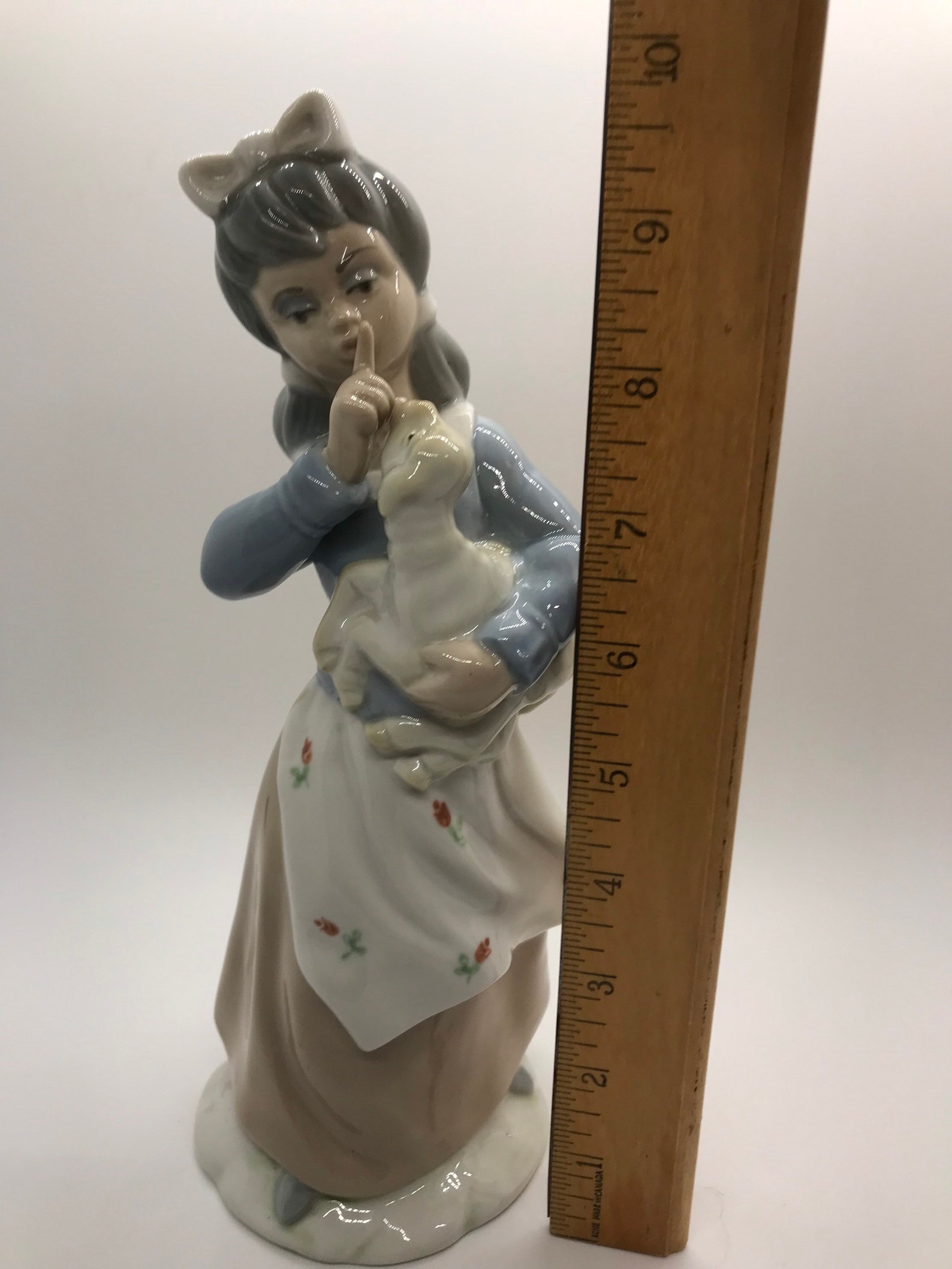 Vintage Tengra Porcelain Figurine 'girl With Lamb' Etsy Canada