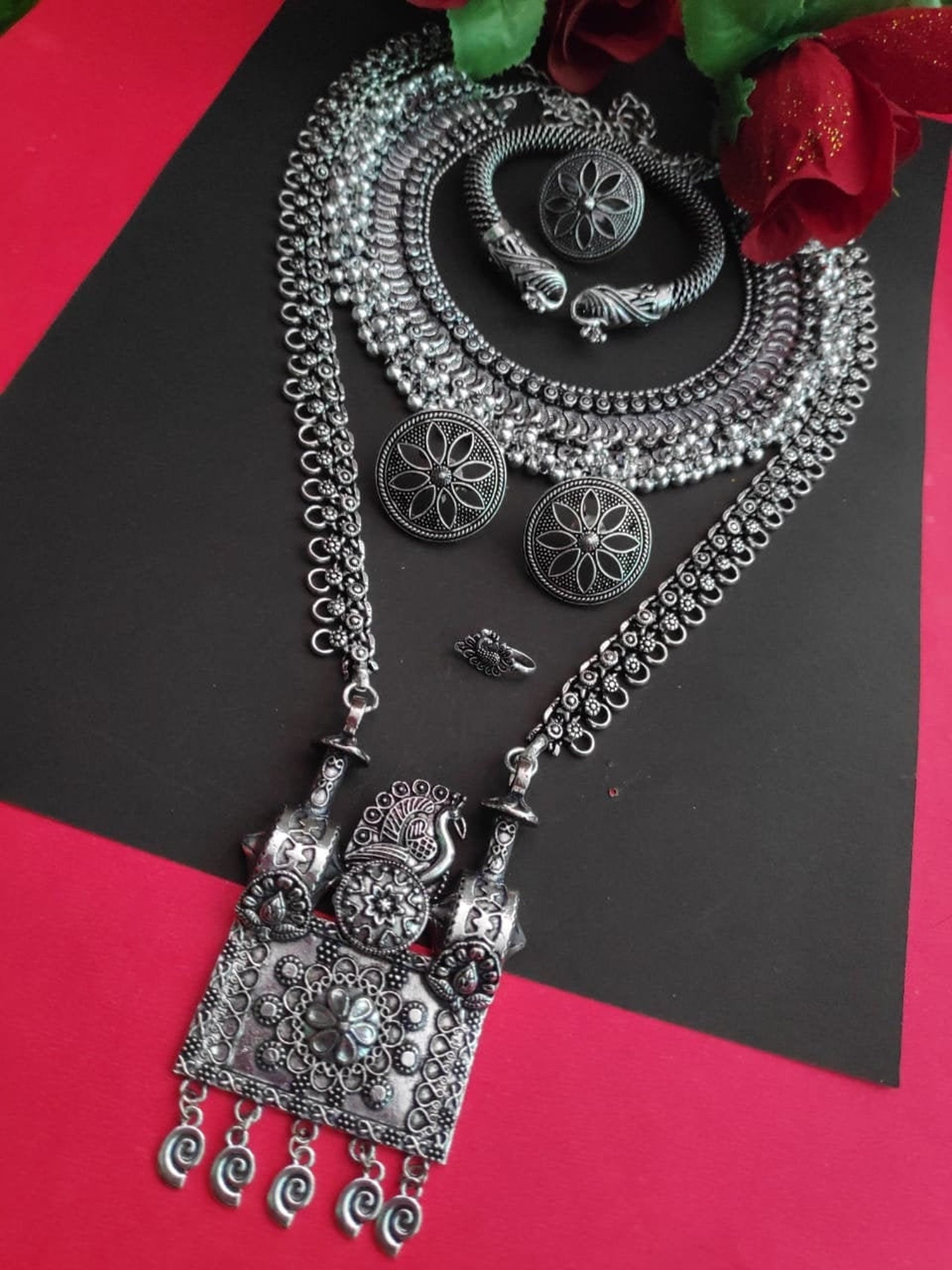 Oxidised jewelry combo set Indian jewellery combo set indian Etsy