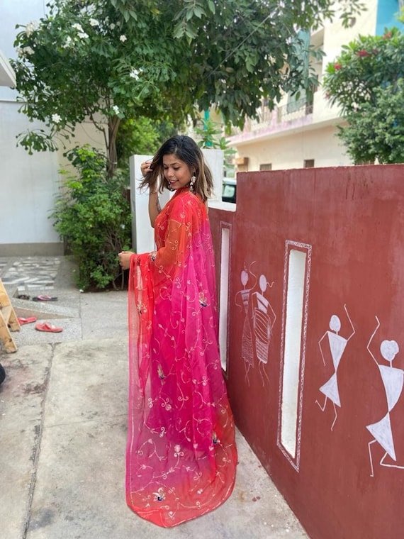 Chiffon Saree With Handwork,pure Chiffon Saree With Blouse,handwork Saree,indin  Saree,chiffon Saree,sunmer Saree,indian Wear,sari,blouse -  Canada