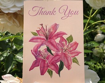 Pink pack of Thank You cards