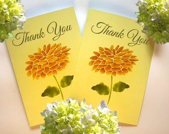 Yellow pack of Thank You cards