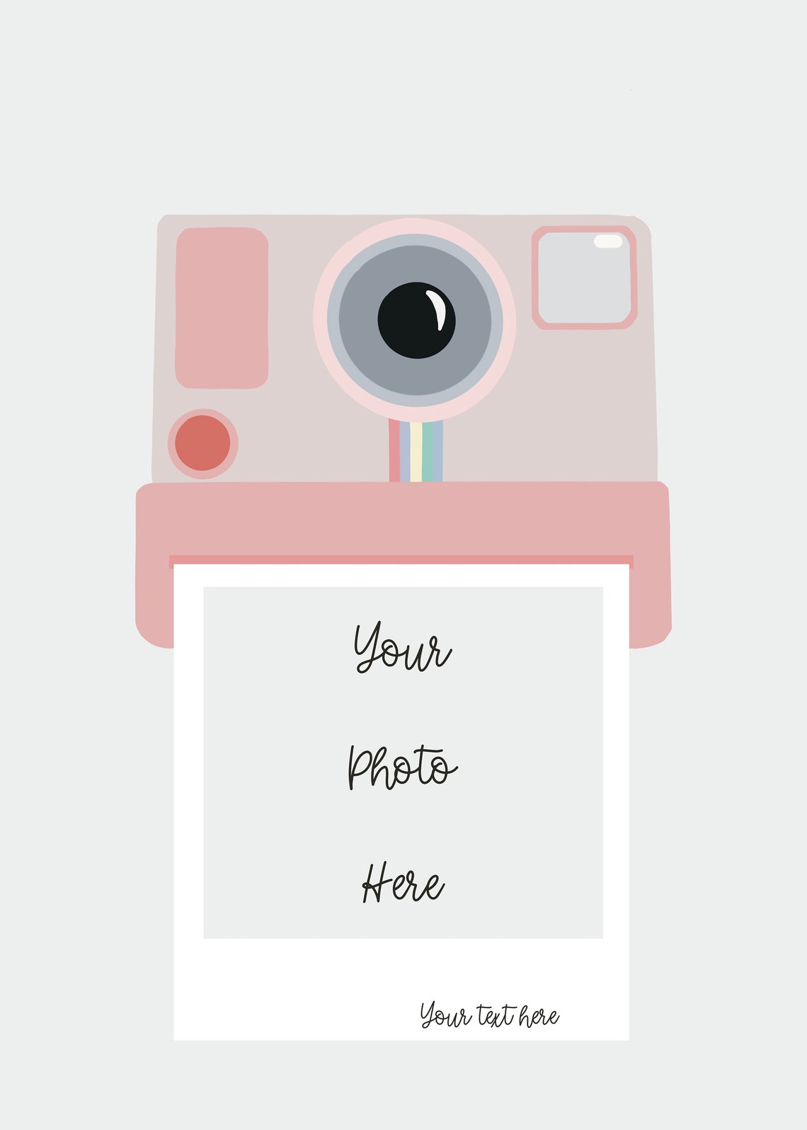 A4 Personalised Polaroid Camera Photo Print Photo upload Etsy