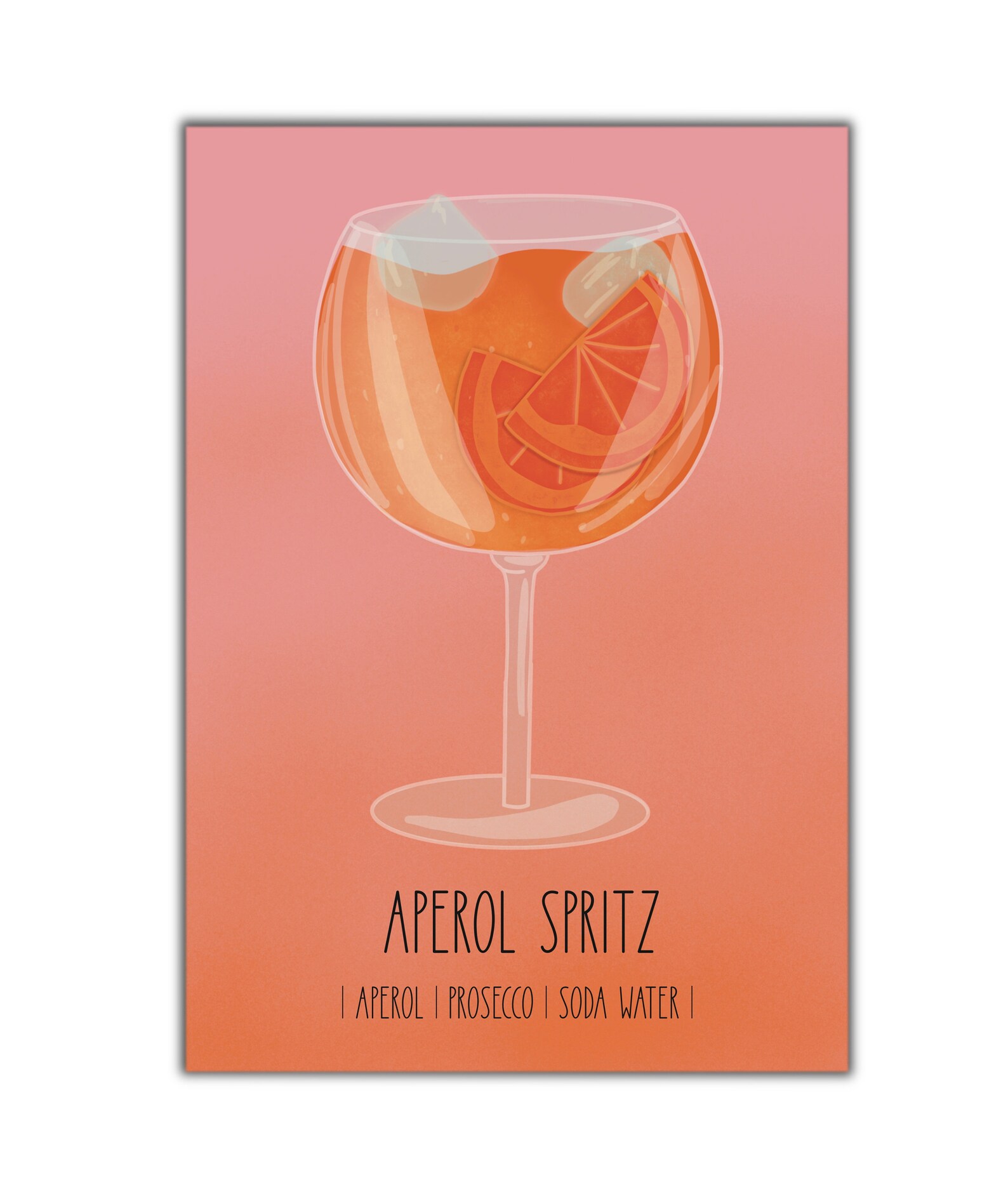 Aperol Spritz Art Print Wall Art Cocktail Print | Etsy
