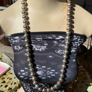 Large vintage sterling silver bead ball necklace Mexican huge beautiful