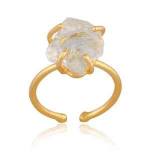 Bergkristall Ring - Universeller Heilstein - Echter Kristallschmuck - Geschenkbeutel mit Infokarte