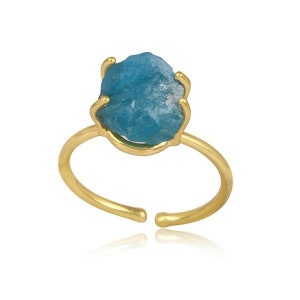 Tansanit Ring (Jungfrau / September Geburtsstein) - Sternzeichen Schmuck - Perfektes Geschenk im Geschenkbeutel mit Kristall Infokarte