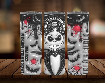 Jack Skellington Tumbler: Spooky Halloween Stainless Steel Tumbler