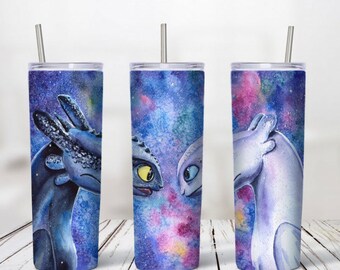 Train a dragon, 20oz tumbler, cartoon tumbler
