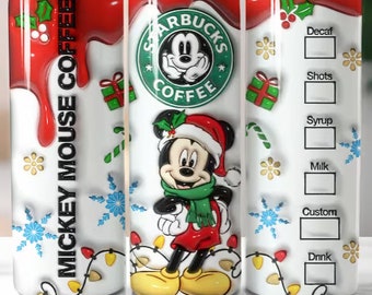 Mickey Mouse Christmas Coffee 20oz Tumbler