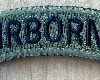 US Army Airborner Tab Green Velcro Back