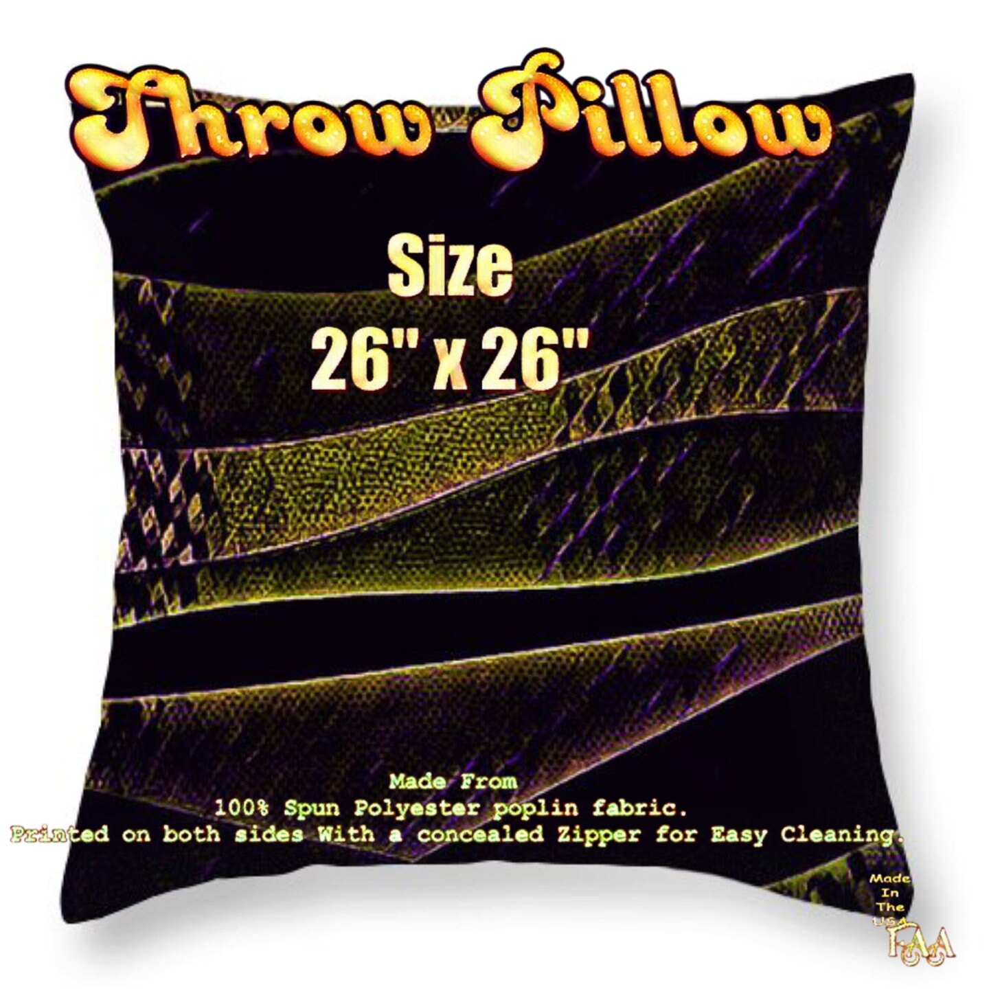 26 x 26 Throw Pillow Etsy
