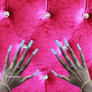 Crown Me | Pink French Tip Nails | French Tip Nails | Custom Press Ons