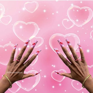The OG 90&#39;s Set- Pink | Pink Nails | 90&#39;s Nails| Y2K Nails | Custom Press Ons
