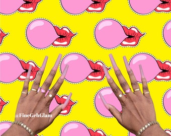 Bubblegum | Pink Nails | Custom Press Ons |