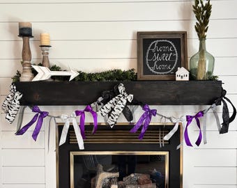 Black and purple Halloween Bow Garland