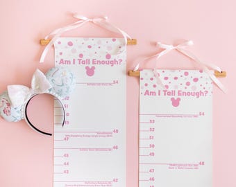 Pink  Ride Height Growth Chart Disneyland OR Disneyworld