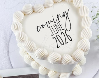 Edible 'Coming Soon' Cake Topper, Baby Shower, Gender Reveal