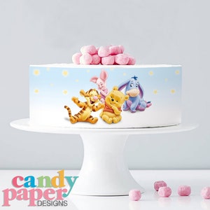 Winnie the Pooh Edible Cake Topper, or Winnie the Pooh Edible Cake Wrap, Edible Image, Image Edible Cake Topper, Custom Edible Cake Topper.