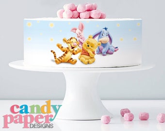 Winnie the Pooh Edible Cake Topper, or Winnie the Pooh Edible Cake Wrap, Edible Image, Image Edible Cake Topper, Custom Edible Cake Topper.