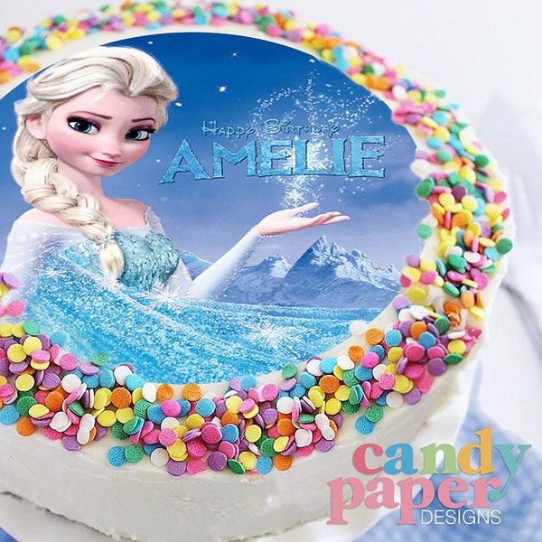 Frozen Edible Cake Topper, Edible Cake Topper, Edible Image, Image Edible Cake Topper, Personalized Topper.