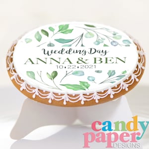 Wedding Day, Custom Edible Wedding Toppers, Wedding favor Edible Topper, Edible Topper, Bridal Shower topper, Image Edible Cake Topper.
