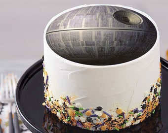 Death Star Edible Cake Topper, Star Wars Edible Cake Topper, Edible Image, Image Edible Cake Topper, Personalized Topper.