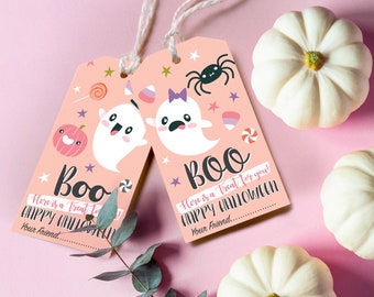 Afdrukbare spookcadeaukaartjes, Halloween-bedankkaartjes (digitale download)