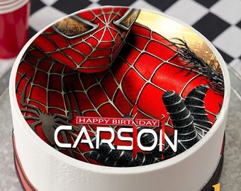 Spiderman Edible Topper, Edible Cake Topper, Edible Image, Image Edible Cake Topper, Personalized Topper.