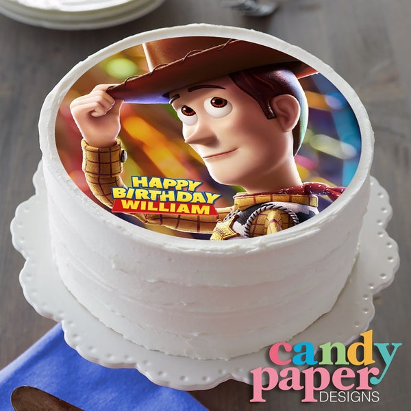 Toy Story Edible Topper, Edible Cake Topper, Woody Edible Cake Topper, Edible Image, Image Edible Cake Topper, Personalized Topper.