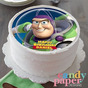 Buzz Lightyear Edible Topper, Edible Cake Topper, Edible Image, Image Edible Cake Topper, Personalized Topper.