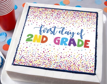Personalized First Day of School Edible Cake Topper