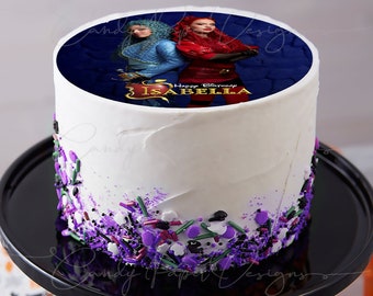 Descendants  Edible Topper, Descendants Edible Cake Topper, Edible Image, Image Edible Cake Topper, Personalized Topper.