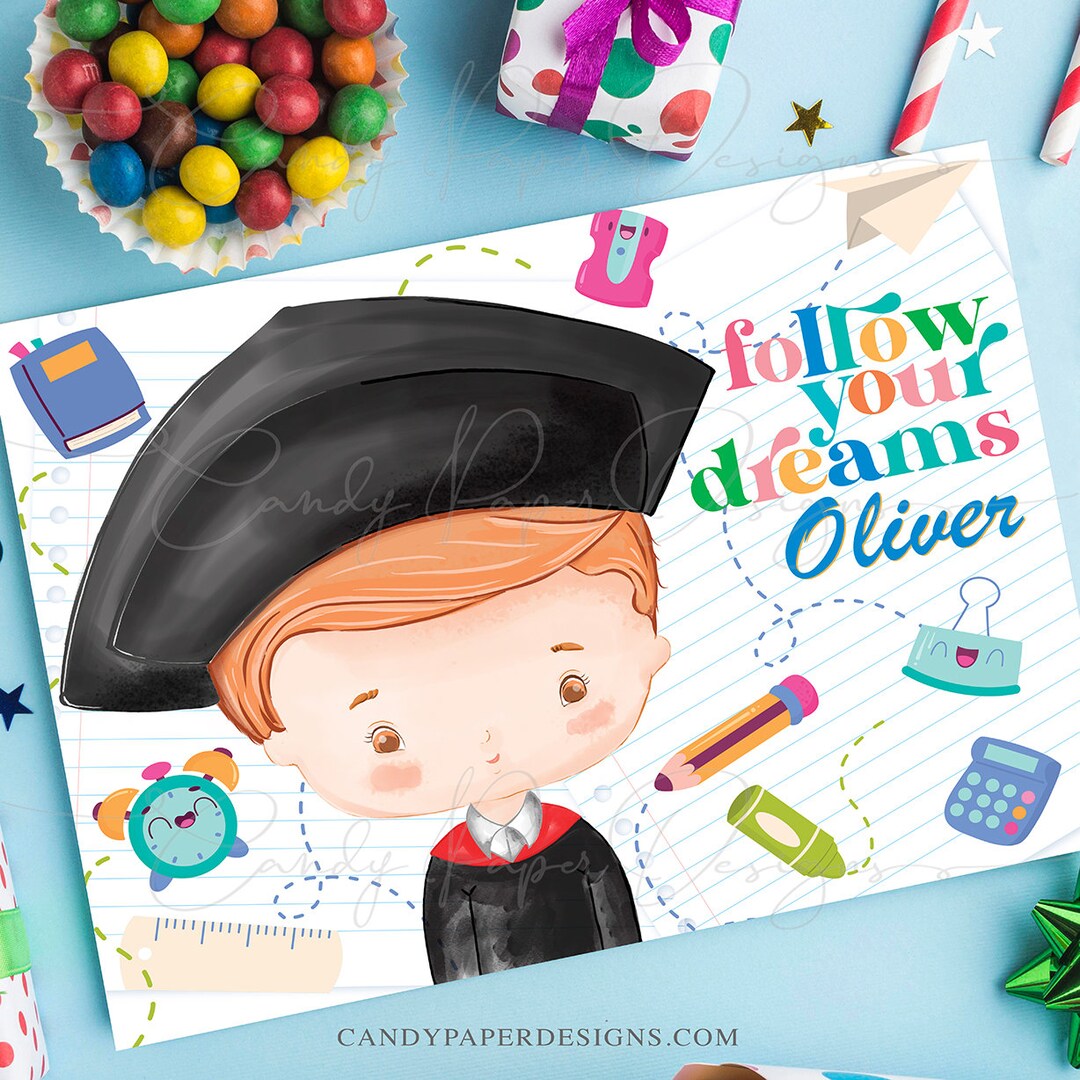 Graduation Edible Cake Toppers, Custom Kids Graduation Edible Cake