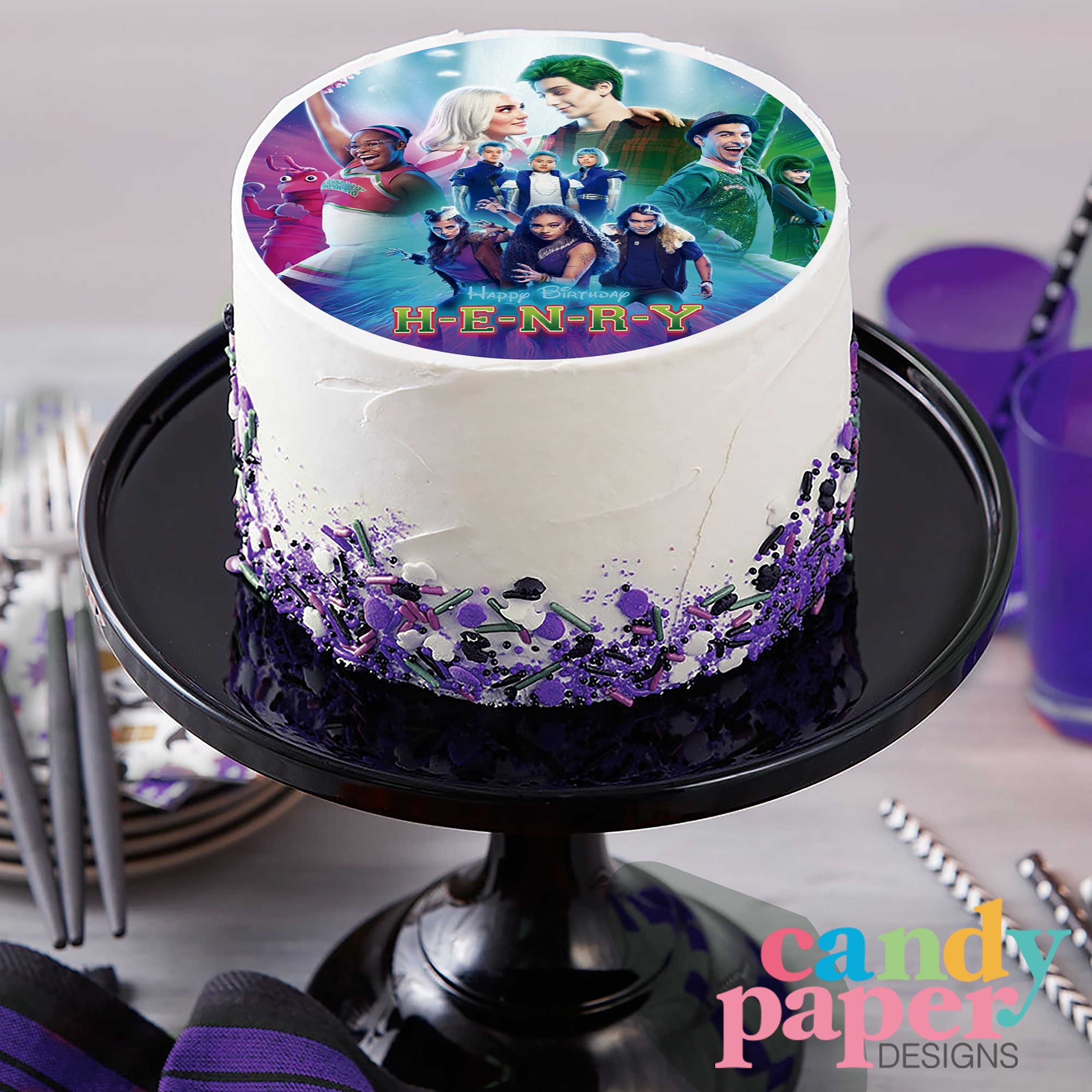  9.5 Pre-Cut Round Angel Edible Image For Your Cake