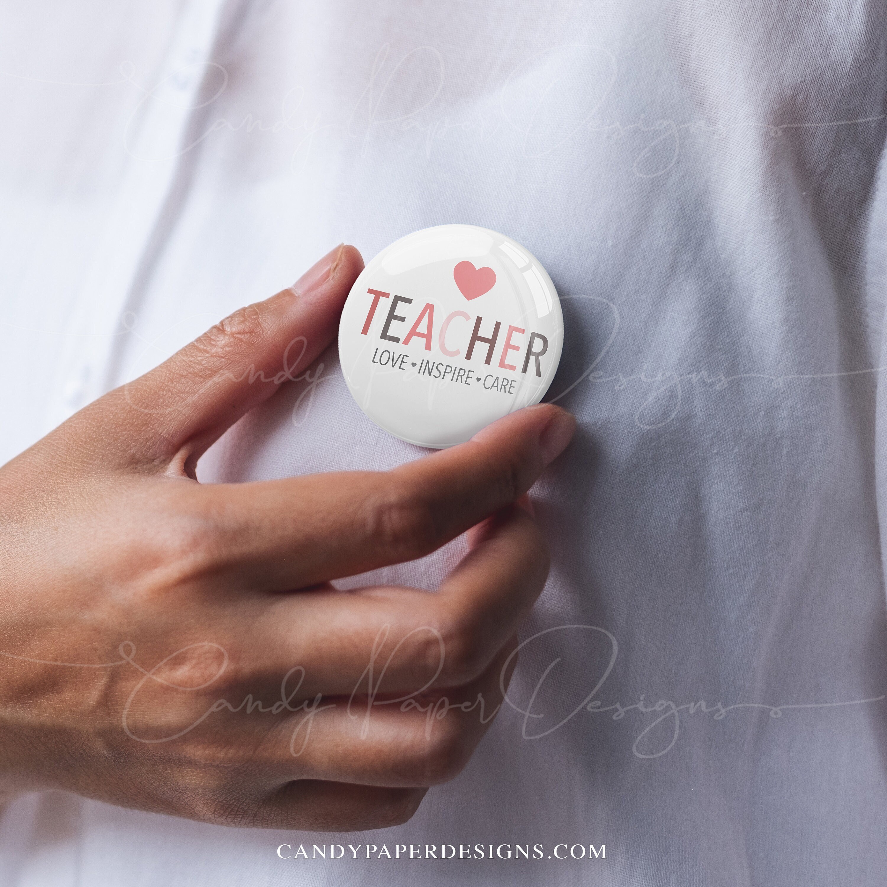 Appreciation Buttons Teacher Appreciation Pin Button: Handmade Thank You Gift - Etsy