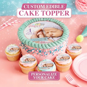 Custom Edible Topper, Custom Edible Cake Topper, Custom Edible Image Topper, Edible Image, Image Edible Cake Topper, Personalized Topper. image 1