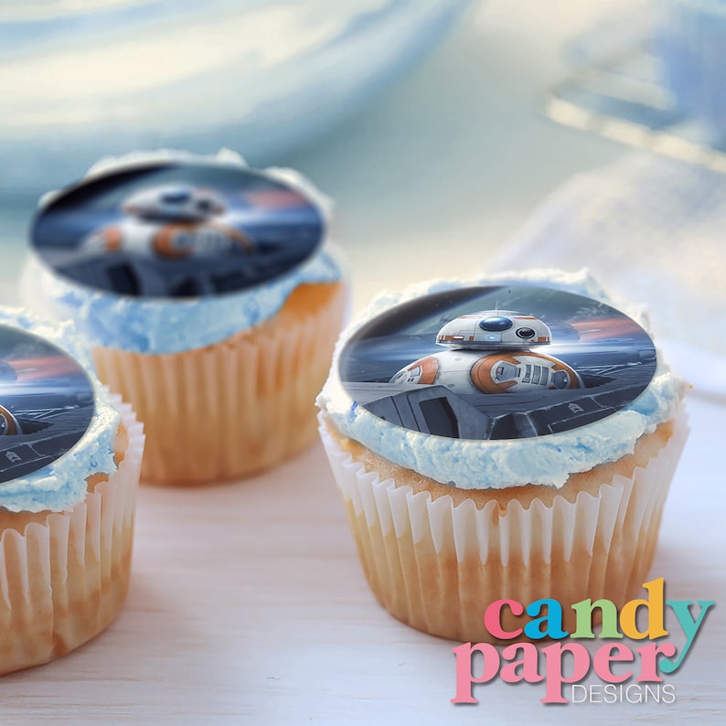 BB 8 Edible Cake Topper Star Wars Edible Topper Edible Etsy