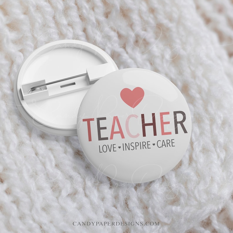 Appreciation Buttons Teacher Appreciation Pin Button: Handmade Thank You Gift - Etsy