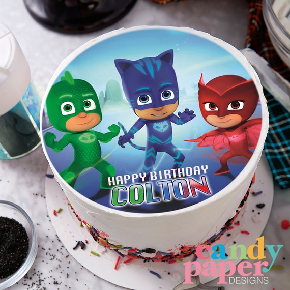 PJ Mask Edible Topper Edible Cake Topper Edible Image Image - Etsy
