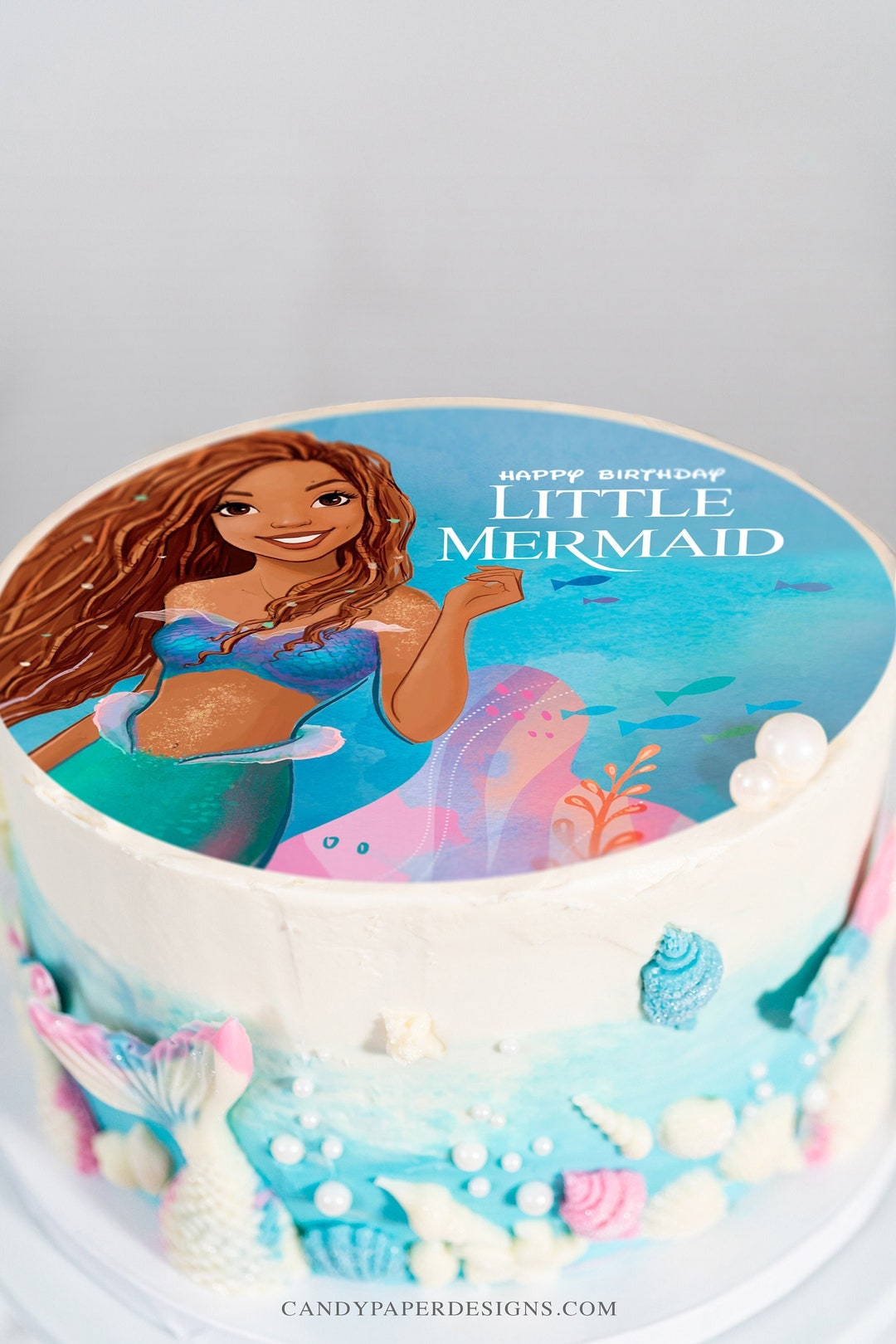 The Little Mermaid Edible Cake Topper, Edible Topper, Edible Image, Image  Edible Cake Topper, Personalized Topper, Custom Edible