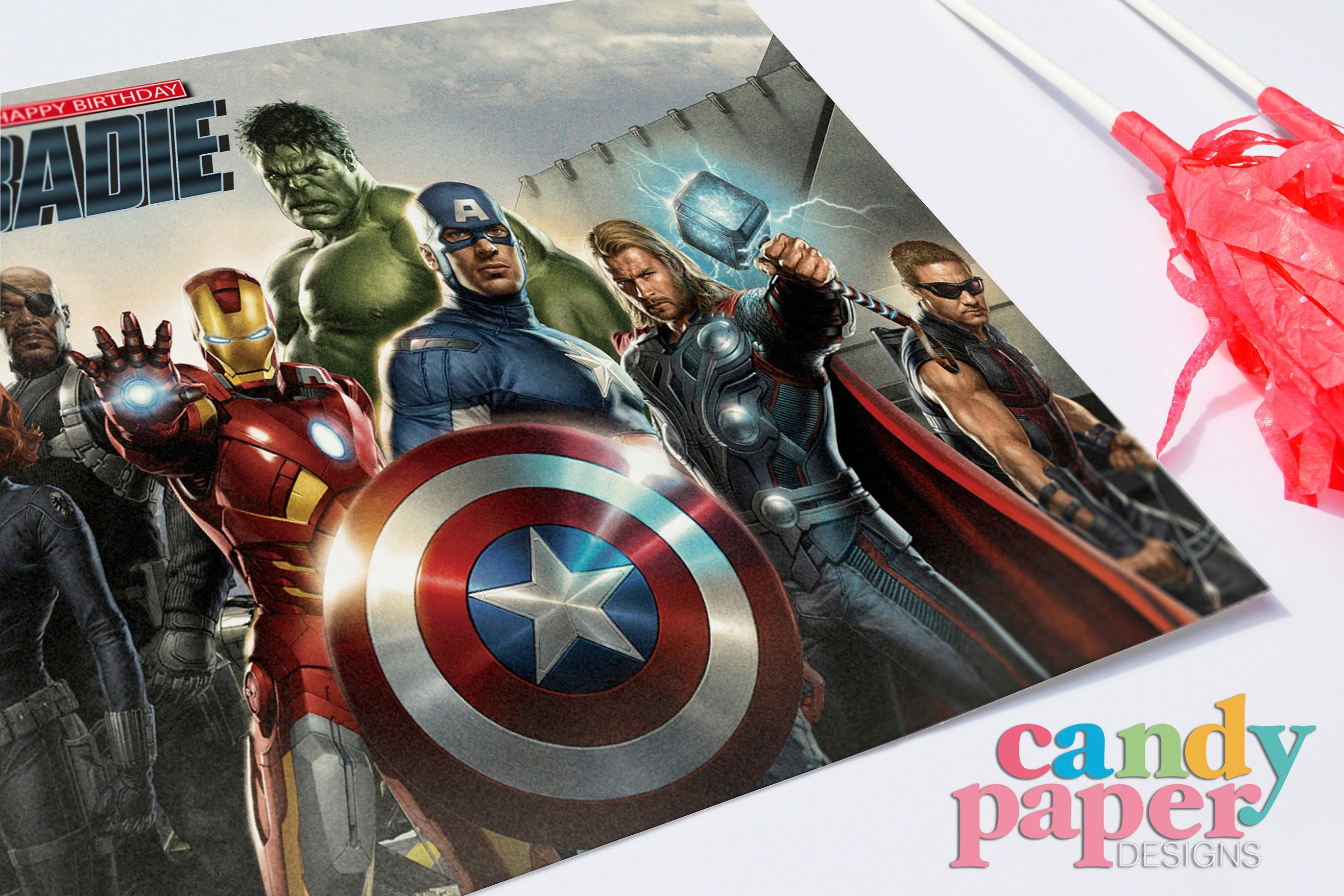 The Avengers Edble Cake Topper, Captan Amerca Edble Cake Topper - View #2