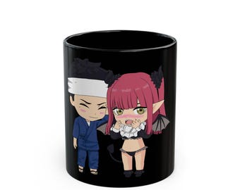 My Cosplay Couple Anime Black Mug (11oz, 15oz) - Anime Otaku Gift for him and her Kawaii - Holiday Ornaments V1