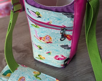 Alice in waterland waterproof water bottle crossbody bag