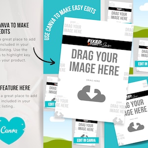 NEW 40 Etsy Mock Up Image Templates Bundle that will help you sell online, Canva Mock Ups Bundle Full Video Guide Included image 5