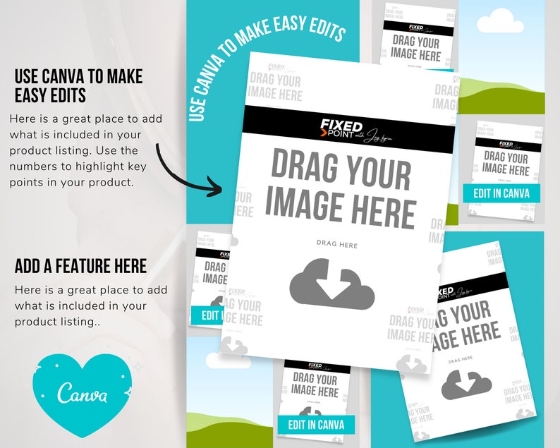 NEW 40 Etsy Mock Up Image Templates Bundle that will help you sell online, Canva Mock Ups Bundle Full Video Guide Included image 5