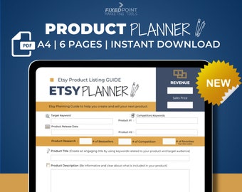 Etsy Keyword Planner Keyword Optimizer, SEO Business Guide , Digital Product Listing Step by step (FULL VIDEO Tutorial Included)