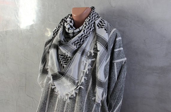 Unisex Kufiya Cotton Scarf, Keffiyeh Scarf, Kuffiah Shemagh With Tassels,  Arab Scarf, Arab Head Scarf for Men and Women, Islamic Gifts -  Sweden