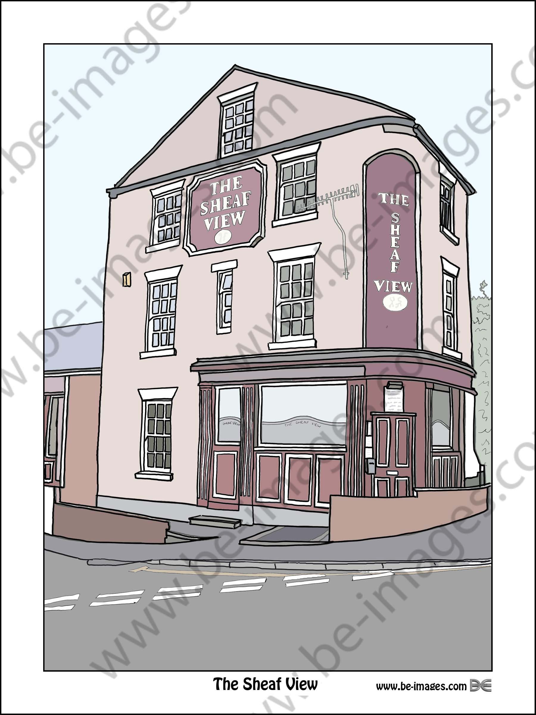 The Sheaf View Pub, Heeley, Sheffield Etsy UK